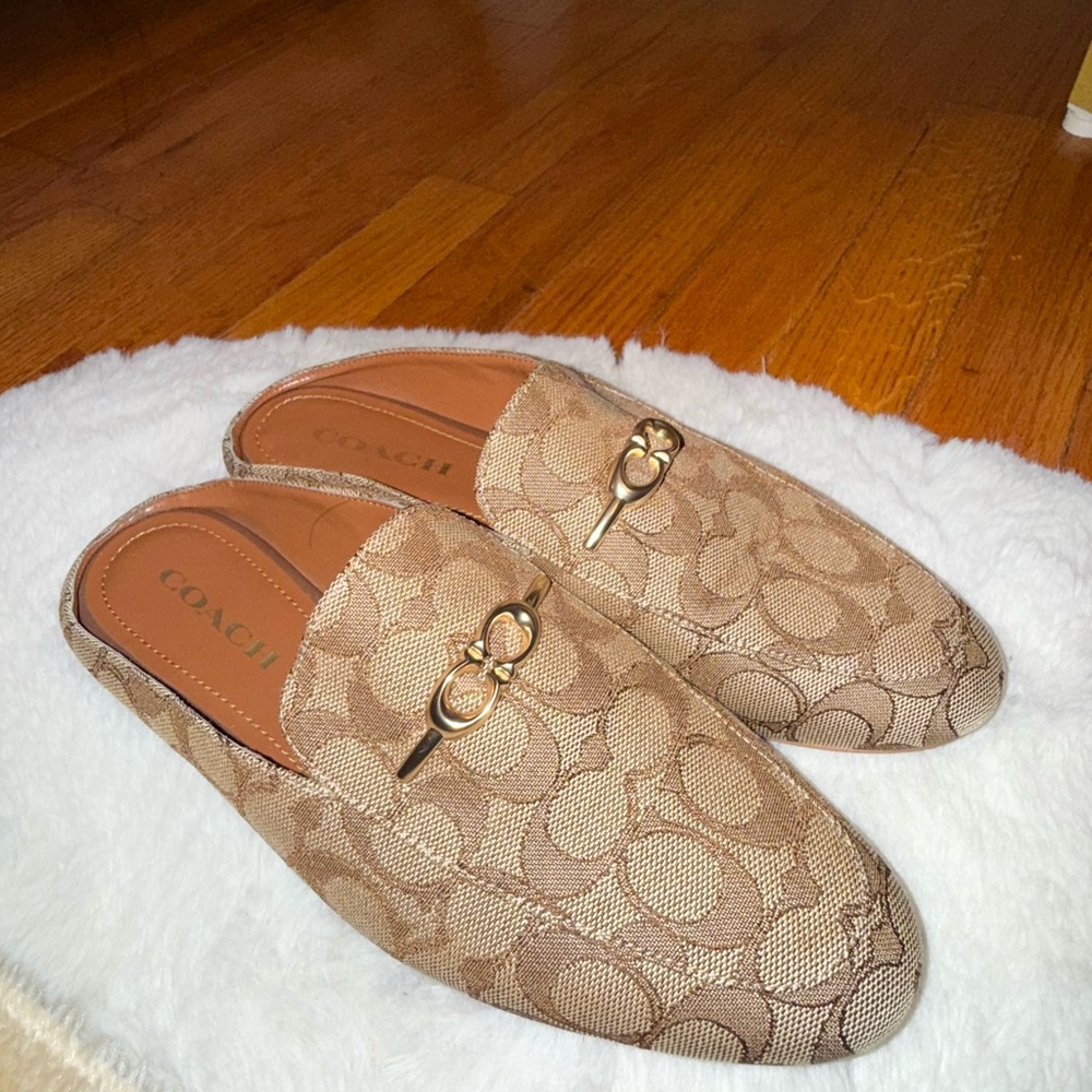 Coach Brown Patterned Mules for Women